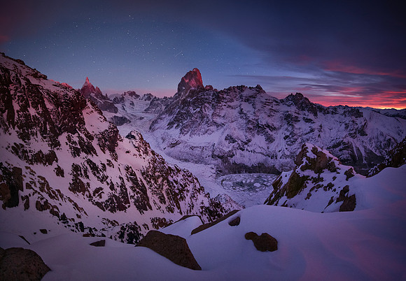 View from Cerro Solo Glacier Col